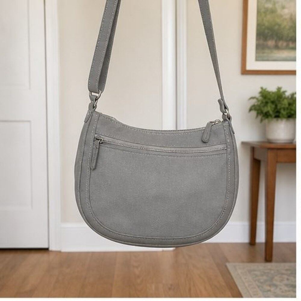 Cream Saffiano Crossbody Bag